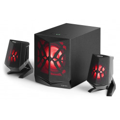 Edifier X230  Black, 2.1 Multimedia Speaker/ 28W (14W+ 2x7W) RMS, sub.wooden, (sub.4- + satl.2.75-), Bluetooth v4.2, 6 LED lighting effects, including 'Red Alert', 'Dynamic Rhythm' and 'Battlefield' etc.,